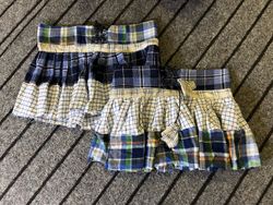 Upcycled Y2K Flannel Mini Pleated Skirts