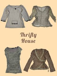 Y2K Neutral Vintage Top Bundle(TH/631)