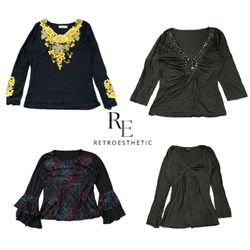 Y2K Gothic Vibe Full Sleeve Tops RE-3742