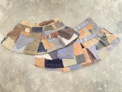 Mini gonna patchwork Carhartt riciclata