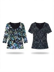 (FV-2220)     Women’s Printed Tops & Blouses | Ret..