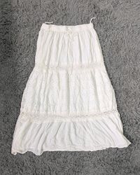 CN1044**Y2K White Cotton Lace Skirts Fairycore Sty..