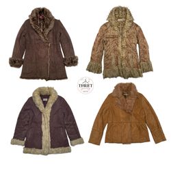 Vintage Afghan Fur & Shearling Kurzer Mantel Mix “..
