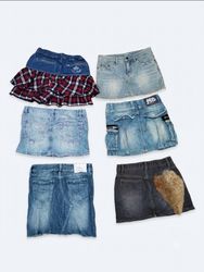 Y2K Vintage Denim Mini Skirt Bundle(VM-201)