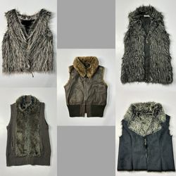 Faux Fur and Leather Vests (CTV-210)