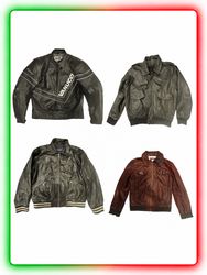 Vintage Leather Jackets Bundle – Y2K, Biker, Bombe..