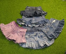7458 - Upcycled Denim Mini Skirts