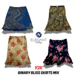 Y2K Binary Bliss Mix Skirts - EV0215
