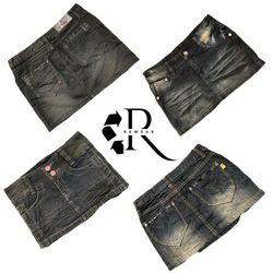 Y2K NYC IT GIRL DENIM MINI SKIRT RW-2232