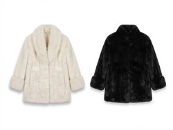 (FV-2772) Vintage Faux Fur Coats & Jackets Mix