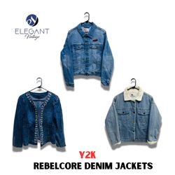 Y2K Rebel core Denim Jackets - EV1129