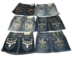 Upcycle mini skirt {Miss me}-{rock revival}-{True ..