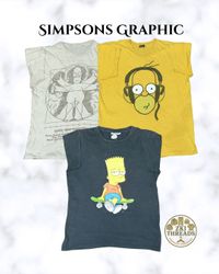 Y2K Simpsons Printed T-Shirts (ZKI-149)