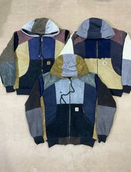 Upcycled Carhartt corduroy hooded jacket 🐒