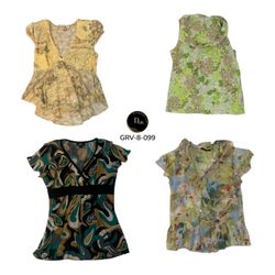Women’s Button-Up Poly Blouse – Elegant Casual Shi..