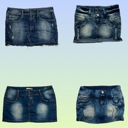 015 Denim-Minirock-Auswahl