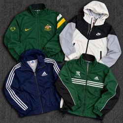 Nike or adidas windbreaker jackets