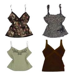 Y2K Forestcore Cami Tops