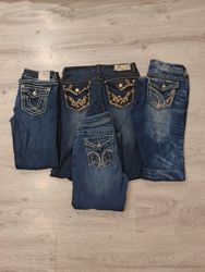 CR2208 UNBRANDED EMBELLISHED FLARE JEANS