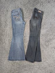 ***Y2K Aesthetic Embroidered Denim