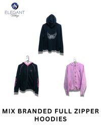 Mix Branded Full Zipper Hoodies - EVM0672