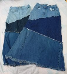 CR11510 Upcycled Levi’s Maxi Skirts