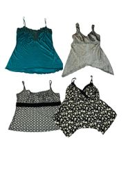 Y2K beaded and lace Trim Cami Tops | V-T641