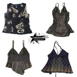 Y2k Gothic Vibe Girl Cami Top B2f-102