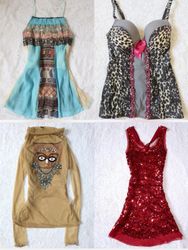Vintage Y2K VIRAL beaded tops