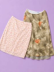 Y2k Floral Fairycore Midi Skirts