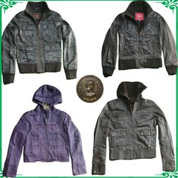Euro style Real Leather Coats Womens Vintage Europ..