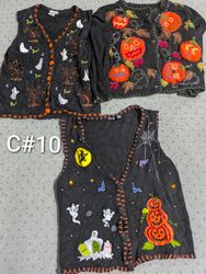 Vintage Halloween & Fall Novelty Knit Sweater Vest..
