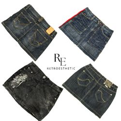 Y2K NYC IT GIRL DENIM MINI SKIRTS RE-3516