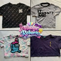 Y2K Vintage Graphic & Statement Tee Bundle | VR-42..