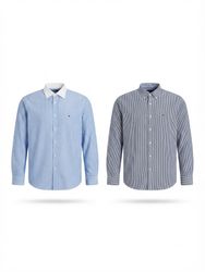 (FV-2300) Strips Line Button Up Branded Shirts