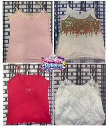 Y2K Vintage Sequin & Lace Cami Bundle | VR-331