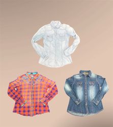 Bluse Button Up Y2K - wc#67 (23/08)