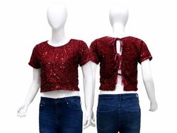 CR1967 UPCYCLED SEQUIN OPEN BACK TOP