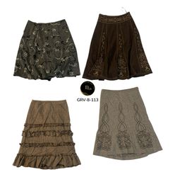 Women’s Vintage Wool Long Skirt – Elegant Winter S..
