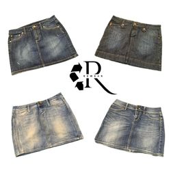 Y2K Era Cyber Girl Denim Mini Skirt RW-2225