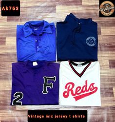 Vintage mix jersey t shirt ak763