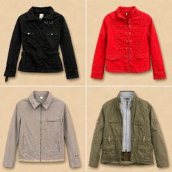 Y2k Lightweight Utility Cotton Jackets