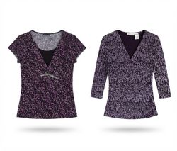 (FV-2384)Y2K Vintage Patterned Tops – Floral & Pai..
