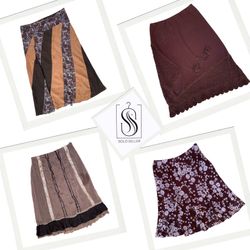 Y2K Earthy Tone Brown Mix Skirts