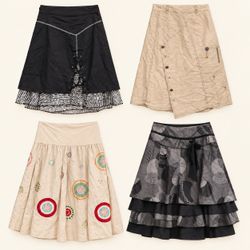 Y2k Artsy Cotton Skirts