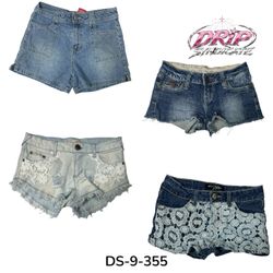 Chic Retro Y2K Denim Mini Shorts Outfit (DS-9-355)