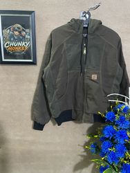 Upcycled Carhartt hooded jacket 🐒