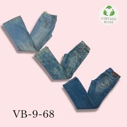 Y2K Vintage Flare Embroidered Jeans Wholesale Bund..
