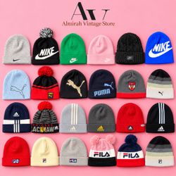 Nike adidas,puma,more brands  Beanies Lot