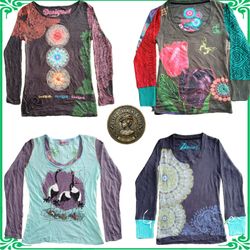 Y2K Desigual Long Sleeve Blouses Bundle
Retro Art ..